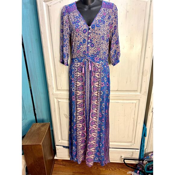 SPELL & THE GYPSY COLLECTIVE SPELL DESIGNS BOHO BLOSSOM MAXIDRESS XS WORN ONCE - Picture 2 of 16